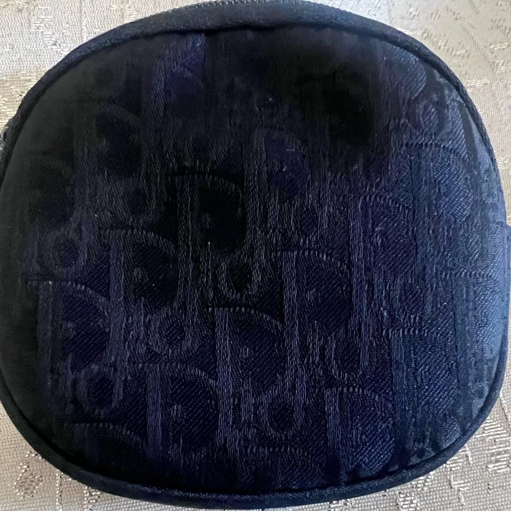Christian Dior Trotter Canvas Coin Purse Blue